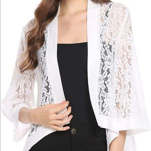 Lace sheer cardigan